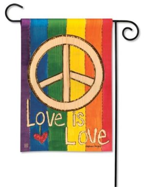 Peace Sign Rainbow Garden Flag