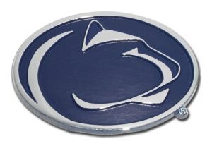 Penn State University Chrome Car Emblem Navy