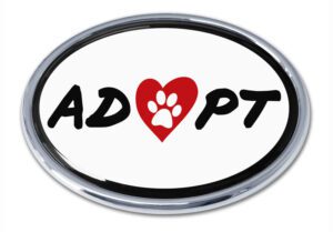 Pet Adoption Chrome Car Emblem