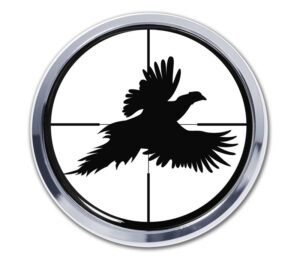 Pheasant Target Chrome Car Emblem