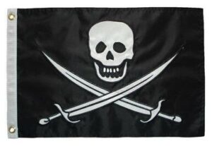 Pirate Calico Jack Applique Boat Flag