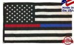 Police and Firefighter Black and White American Flag 3x5 Sewn Nylon