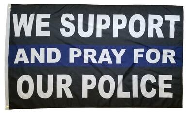 Police Support and Pray 3x5 Flag