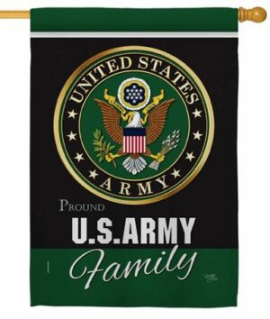 Proud Army Family Sublimated House Flag