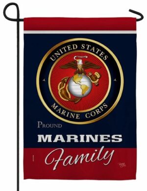Proud Marines Family Sublimated Garden Flag