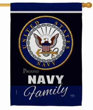 Proud Navy Family Sublimated House Flag