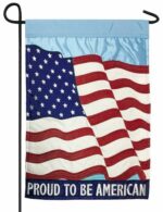 Proud To Be American Double Applique Garden Flag