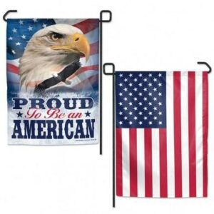 Proud to be an American 2 Sided Garden Flag