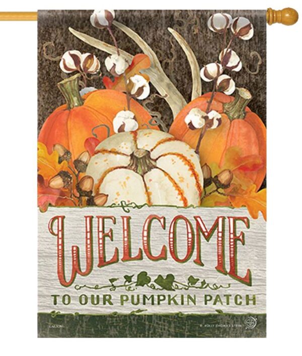 Pumpkin Patch Welcome House Flag