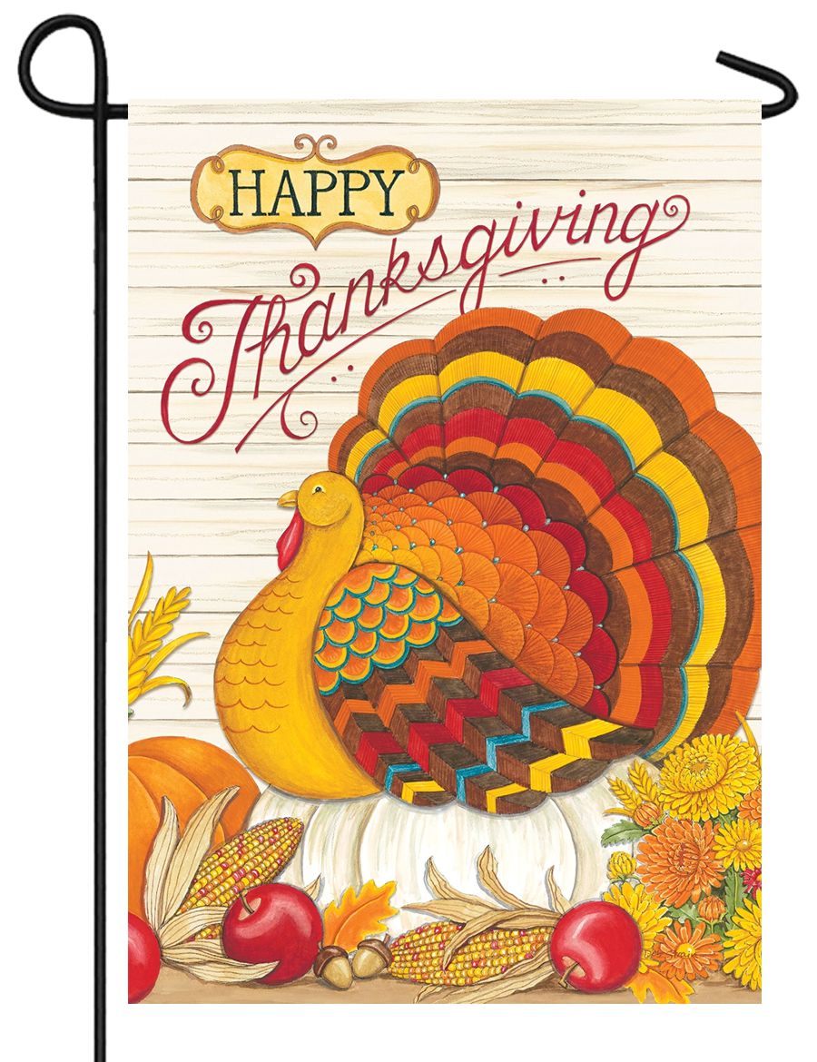 Pumpkin Turkey Garden Flag I AmEricas Flags
