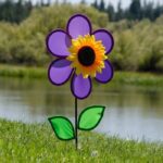 Purple Sunflower Wind Spinner