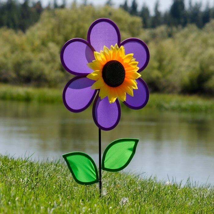 Purple Sunflower Wind Spinner I AmEricas Flags
