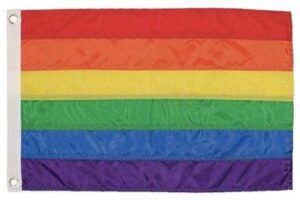 Rainbow Applique Boat Flag