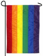 Rainbow Applique Garden Flag