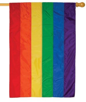 Rainbow Applique House Flag