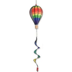 Rainbow Classic Small Hot Air Balloon with Tail Spinner