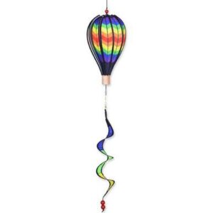 Rainbow Double Chevron Small Hot Air Balloon with Tail Spinner