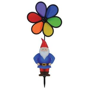 Rainbow Flower with Gnome Wind Spinner