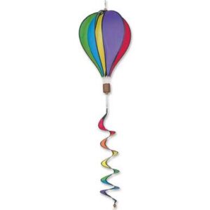 Rainbow Hot Air Balloon with Tail Spinner