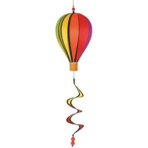 Rainbow Small Hot Air Balloon with Tail Spinner