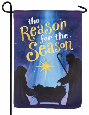 Reason for the Season Embellished Suede Garden Flag