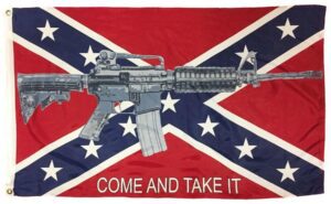 Rebel Come and Take it M4 Rifle Flags - Printed Polyester
