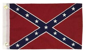 Rebel Confederate Battle 12x18 Printed Polyester Boat Flag
