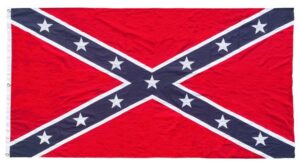 Rebel Confederate Battle Flag 5x9.5 Sewn Cotton