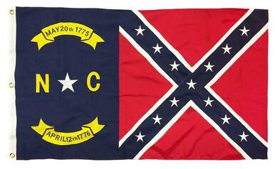 Rebel North Carolina Battle Flag 3x5 2-Ply Polyester
