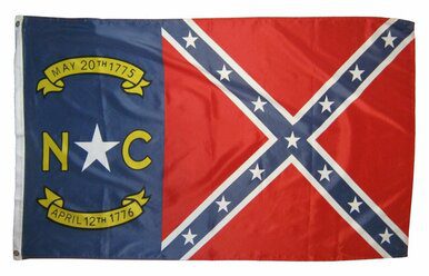 Rebel North Carolina Battle Flag 3x5 - Printed