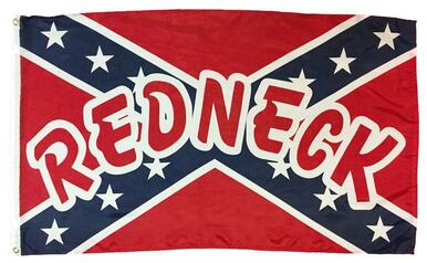 Rebel Redneck 3x5 Flag Red Letters