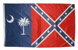 Rebel South Carolina Palmetto Battle Flag 3x5 - Printed