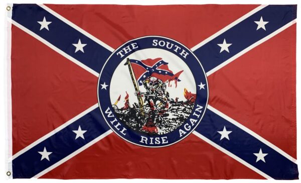 Rebel South Will Rise Again 3x5 Flag