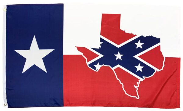 Rebel Texas Shape Texas 3x5 Flag