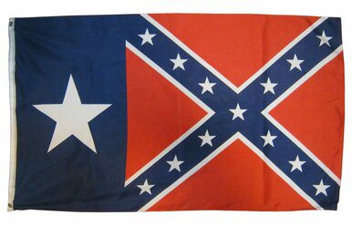 Rebel Texas Star Battle Flag 3x5 - Printed