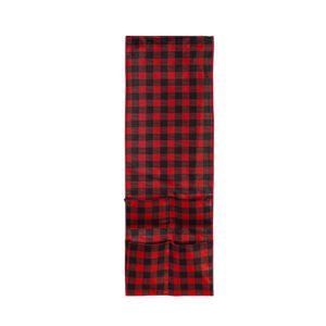 Red and White Buffalo Check Door Runner
