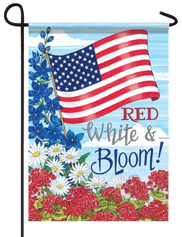 Red White and Bloom Garden Flag