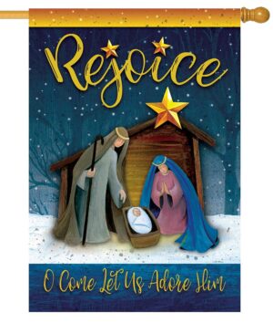 Rejoice Manger House Flag
