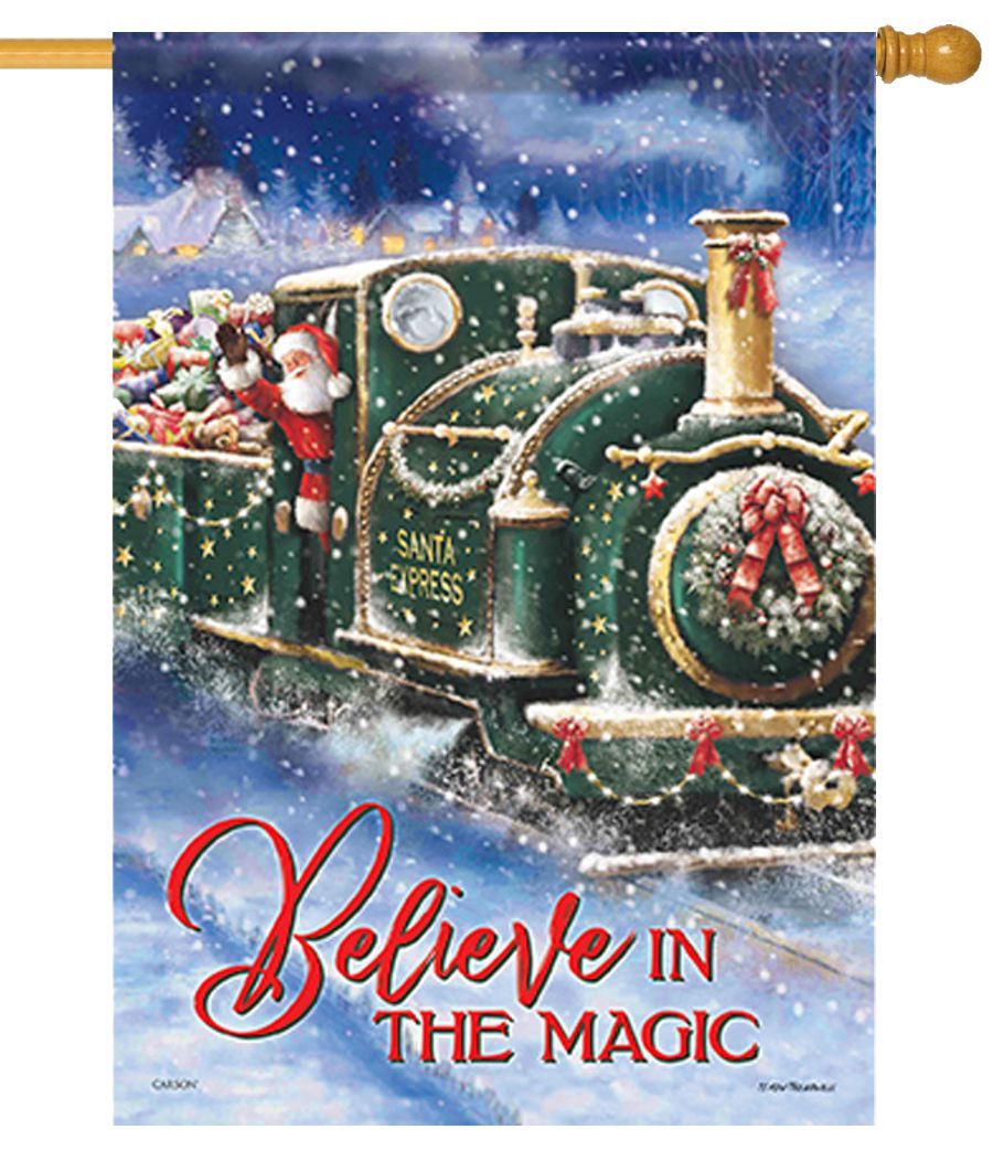 Buffalo Check Santa Claus House Flag I AmEricas Flags