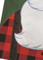 Santa in Buffalo Plaid Double Applique Garden Flag