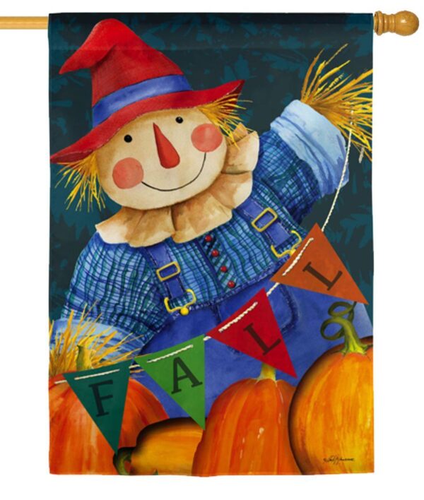 Scarecrow Fall Pennants Textured Suede House Flag I AmEricas Flags