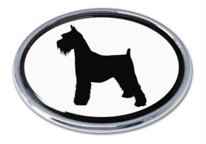 Schnauzer Chrome Car Emblem