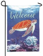 Sea Turtle Printed Applique Garden Flag