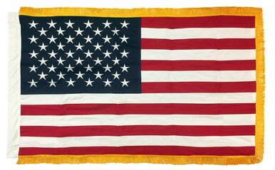 Sewn Cotton 3x5 American Flag with Gold