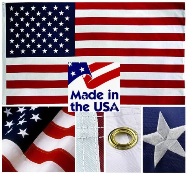 Sewn Nylon American Flags - Made in the USA