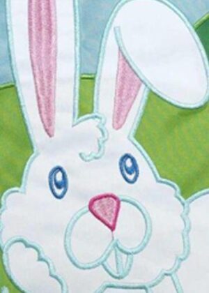 Silly Rabbit Double Applique House Flag Detail 1