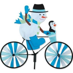 Snowman Bicycle Wind Spinner