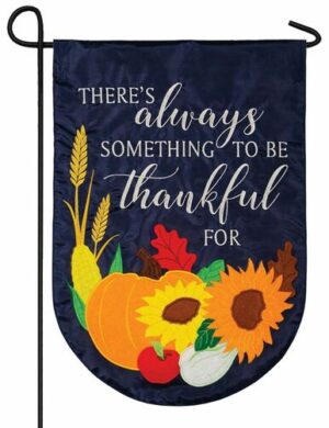 Something to be Thankful for Double Applique Garden Flag