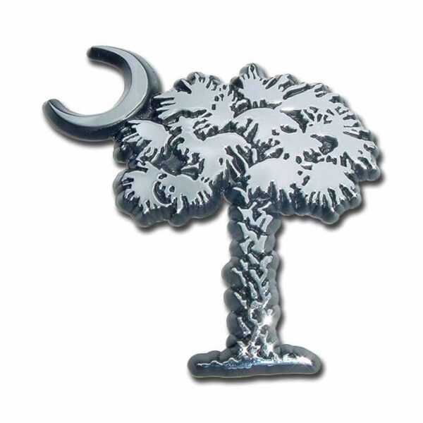 South Carolina Palmetto Tree & Crescent Chrome Car Emblem