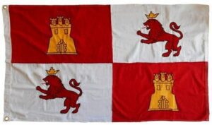 Spanish Lions and Castles Sewn Cotton 3x5 Flag
